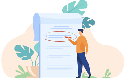 Person reviewing a prepared court document